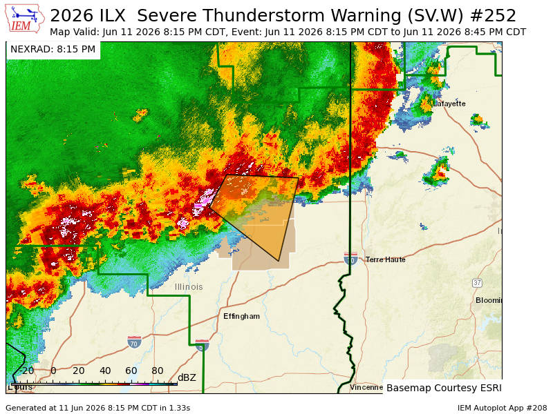 IL_Storm_Chaser's tweet photo. ILX issues Severe Thunderstorm Warning [wind: 60 MPH (RADAR INDICATED), hail: 1.00 IN (RADAR INDICATED)] for Champaign, Coles, Douglas, Moultrie, Piatt [IL] till 8:45 PM CDT https://t.co/DcQAKwS9Y5 https://t.co/kDbtel8NPz