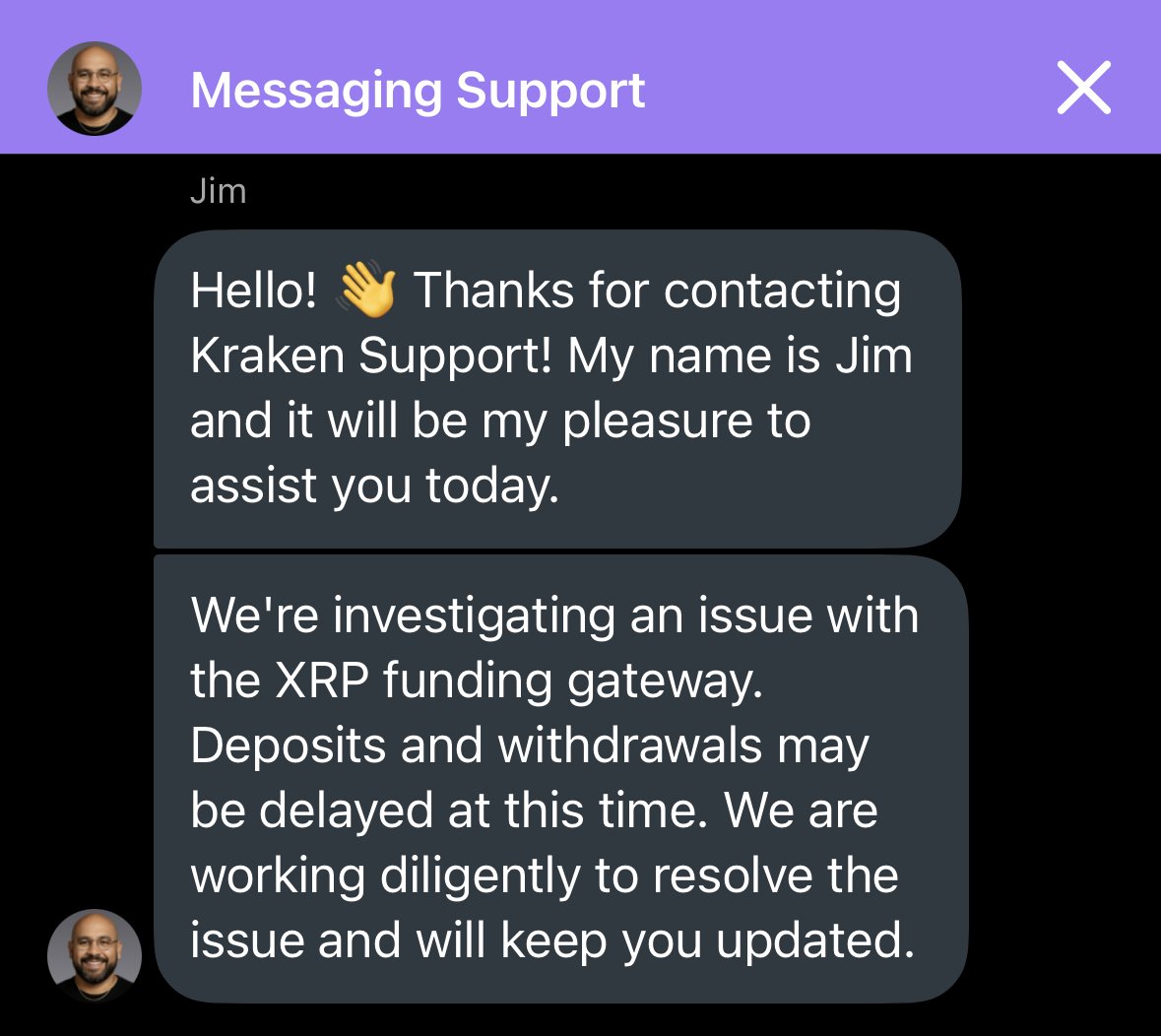thinq4yourself's tweet photo. @krakensupport Your support confirmed it.. https://t.co/xGA0ze8Sfj