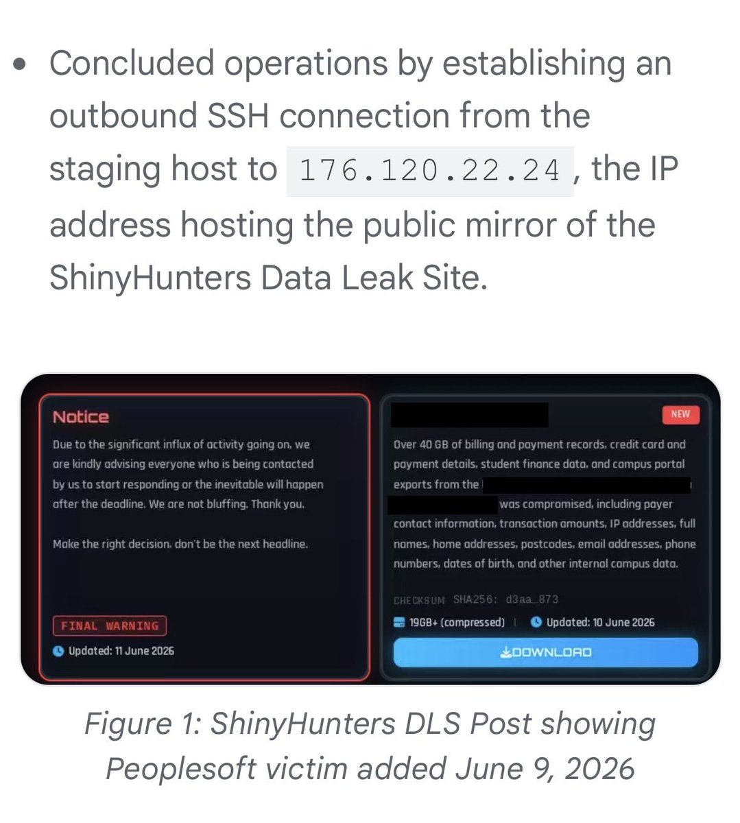 blackorbird's tweet photo. ShinyHunters Targets Education Sector with Oracle PeopleSoft Exploit CVE-2026-35273
https://t.co/tAT2Ow97Pw https://t.co/1FAzASI7vy