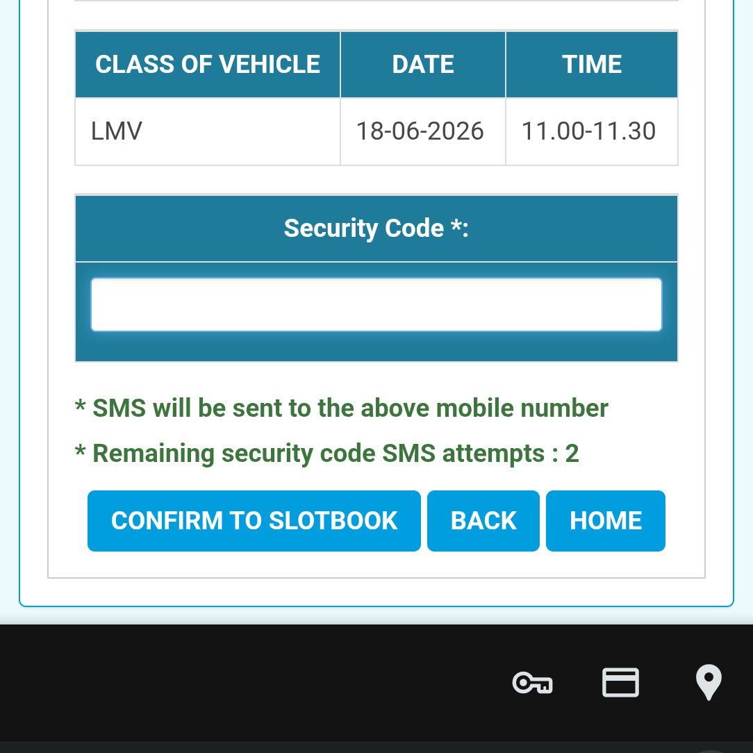 Sj28here's tweet photo. One complain on X the slot booking process of RTO works smoothly next day.
You get the slots, OTP comes as well to book the slot.
Then again everything becomes same after one day.
You get the slots but not OTP and slots are over at 7:01 am wow (120 slots 1 min)
@RTO_SAMBALPUR https://t.co/KRRSuCXejx