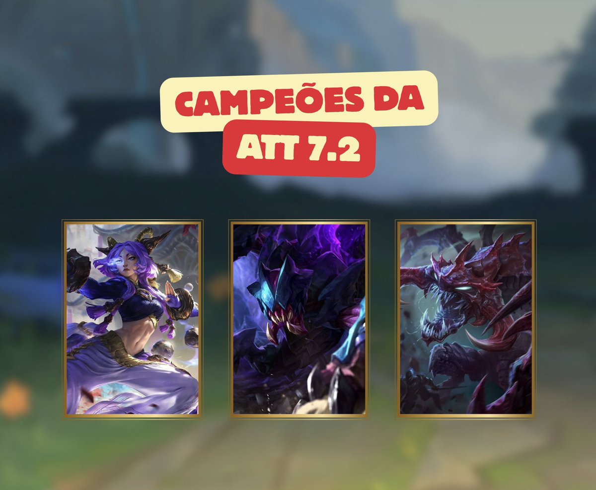 Rinkaatv's tweet photo. ♦️Rumores dos campeões da Atualização 7.2 do Wild Rift!

Os campeões Sylas e Hwei que já haviam sido confirmados pela Riot serão lançados na 7.3 que está com o lançamento previsto para o dia 27 de setembro de 2026! https://t.co/FuCRMSGgTi