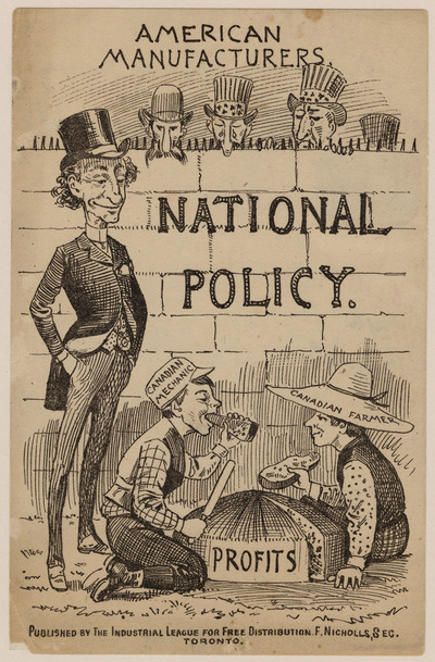 CanadianAesth's tweet photo. National Policy Campaign Poster (1870s) https://t.co/xAA9UwqU4F