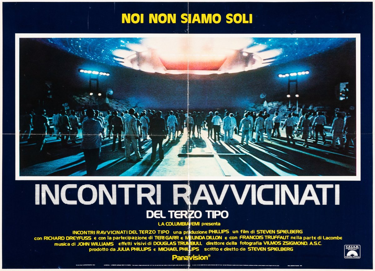 HumanoidHistory's tweet photo. Italian poster for "Close Encounters of the Third Kind." https://t.co/8ByUistbbG