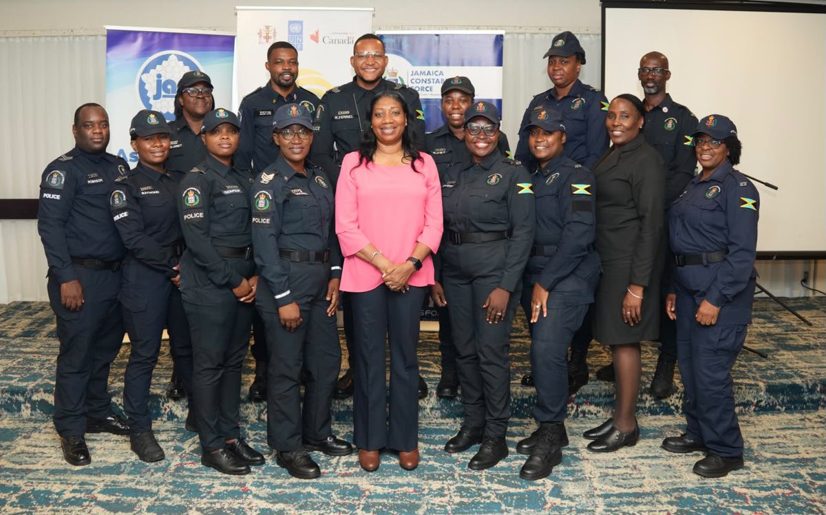 JamaicaConstab's tweet photo. Forty-three (43) members of the Jamaica Constabulary Force successfully graduated from a seven-week Jamaican Sign Language and Deaf Culture Training Programme during a ceremony held at the Jamaica Pegasus Hotel, earlier today.

Senior Superintendent Dennis Brooks, representing Dr Kevin Blake, Commissioner of Police, commended the graduates for their dedication and commitment to professional development and inclusive policing. Several Divisional Commanders were also in attendance to celebrate the achievement.

The seven-week programme, delivered through a partnership involving the Jamaica Association for the Deaf, the Social Justice Programme, UNDP, and the Government of Canada, equipped participants with the skills and cultural awareness needed to communicate more effectively with members of the Deaf community.

This initiative underscores the JCF’s commitment to accessibility, inclusivity, and strengthening trust and engagement with all citizens.

#OneForce4Good