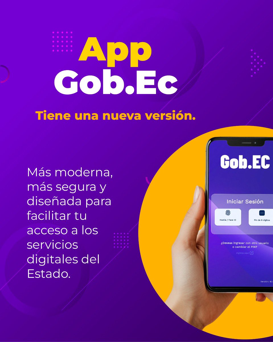 Telecom_Ec's tweet photo. 👉 La transformación digital sigue avanzando.

La App de https://t.co/HaA47g5AwC evoluciona con nuevas funcionalidades que te permiten acceder a servicios, documentos y herramientas digitales de manera más simple, segura y eficiente.

📲 Descubre todo lo que la nueva versión tiene para ofrecerte.

#GobiernoDelEcuador #MintelConecta