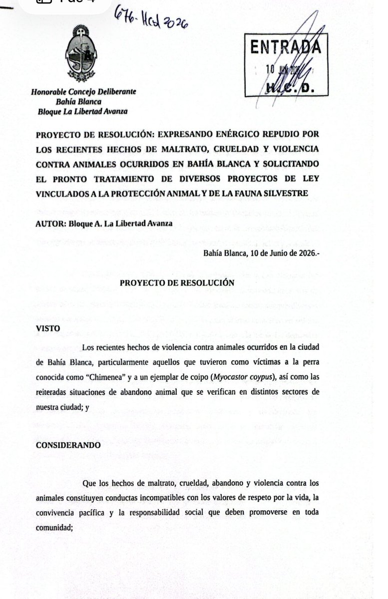 francagrippo's tweet photo. Celebro la aprobación de nuestro proyecto.
Lo dijimos desde el primer día y lo sostenemos hoy: estamos en contra del maltrato animal y de cualquier forma de violencia.‼️
Presentamos un proyecto de repudio, impulsamos su tratamiento y hoy damos un paso más. Ahora esperamos 🙏🏻que los diputados nacionales den tratamiento a los proyectos 6156-D-2025 y 6238-D-2025 para endurecer las sanciones contra quienes ejercen crueldad sobre los animales.🙏🏻🙏🏻🙏🏻
Las convicciones no aparecen cuando un tema se vuelve tendencia. Se sostienen con hechos. 🐾