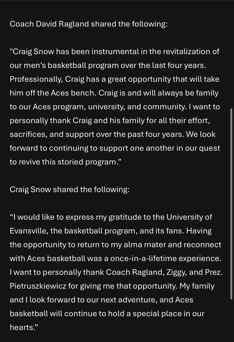 kylesokeland's tweet photo. Craig Snow has stepped down as the associate head coach with UE men’s basketball. Had been on staff since 2022 and was a star for the Aces on the 1999 NCAA Tournament team.

Statements from the program: https://t.co/lQcujxCI6N