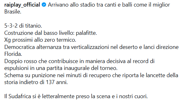 fabriziomico's tweet photo. L'account Instagram di Rai Play che prova a parlare il linguaggio della Gen Z tipo new wave di Calciatori Brutti... #FIFAWorldCup https://t.co/vNELwl4Fax