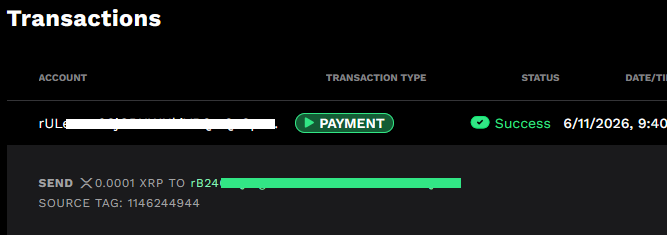 webby589x's tweet photo. Just made the first transaction using $XRP via x402 setup for Agentic AI. Stay tuned for an announcement later. @Ripple @XRPLF @RippleXDev https://t.co/ChBYEoAZFL
