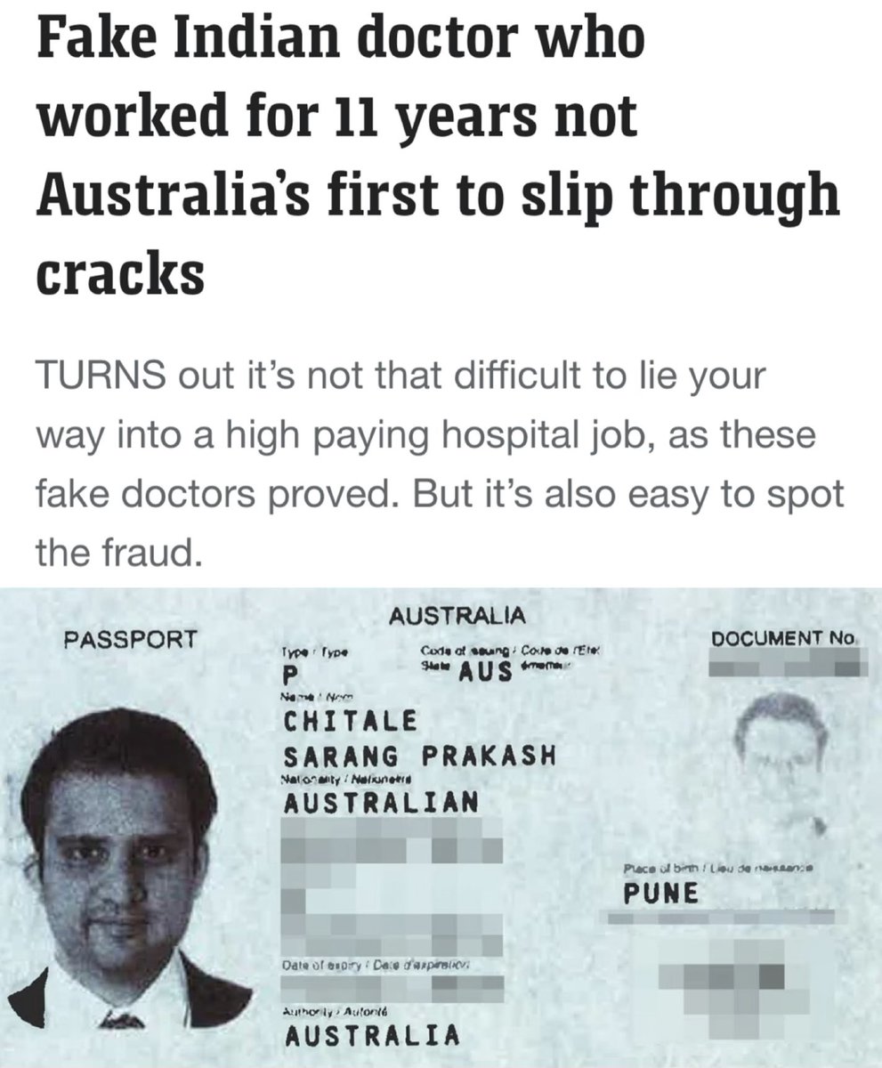 Veryindiancoded's tweet photo. Faking being a doctor for 11yrs is really Crazy https://t.co/xtExEfkTqM