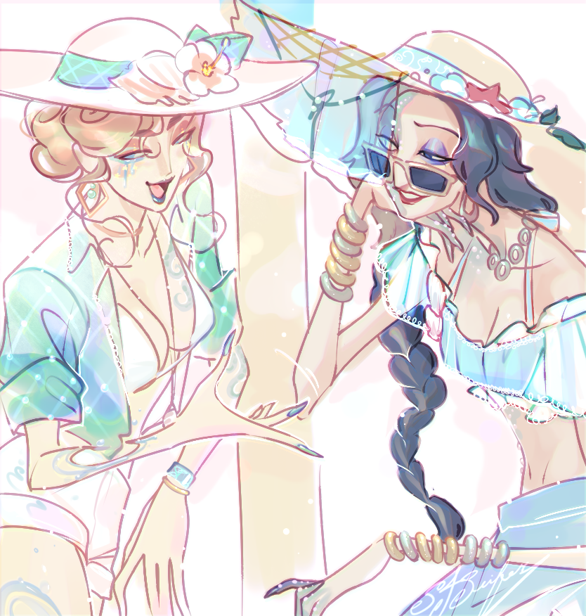 Renace_Pan's tweet photo. Summer events aren't here yet, BUT I had to post these again, LOOK AT THEM
#idenityv #identityVイラスト #调酒师 #IdentityVfanart #sangriaidv #sangriaidentityv #operasingeridv #第五人格 #Sangria #operasinger #Peddler #ValentinaYaga https://t.co/NBQmXRB9bS
