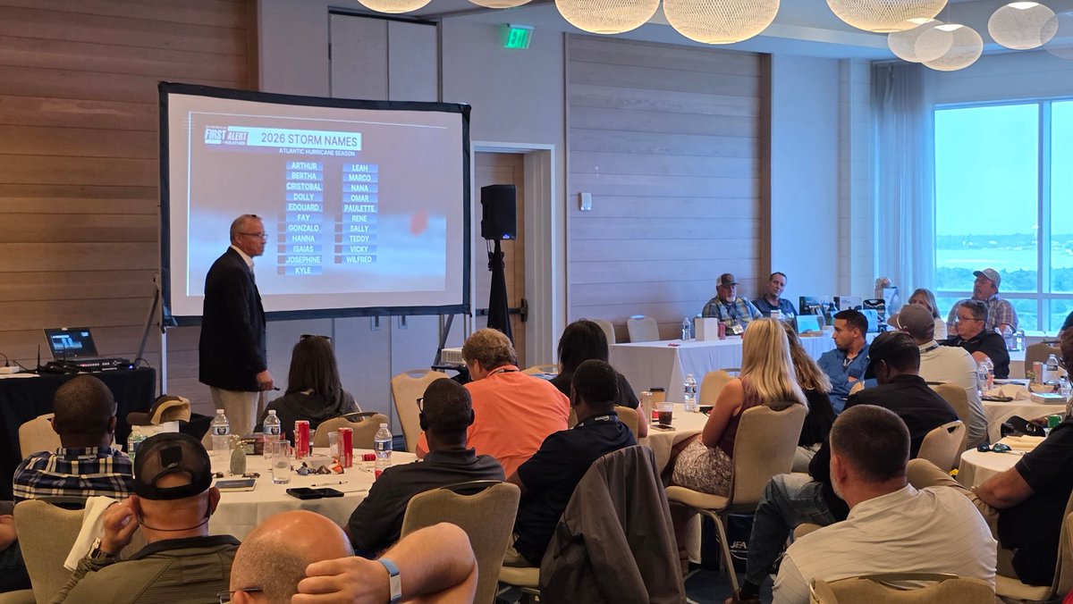 MikeFirstAlert's tweet photo. #firstalertwx  “All the Weather All the Time” - Southern States Revenue Protection Association 2026 conference in Sarasota @LidoBeachResort @ActionNewsJax @WOKVNews https://t.co/DmnUNdyZcW