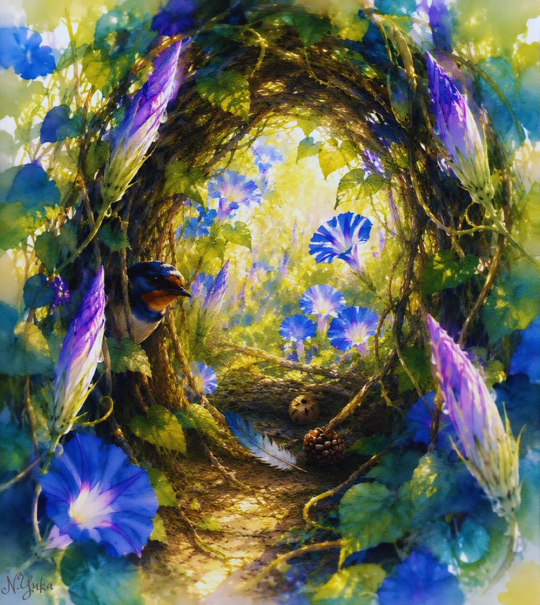 NYukaCollection's tweet photo. 夏を育てる秘密基地
The Hideout Where Summer Grows
#MorningGlory #Swallow #EarlySummer #朝顔 #ツバメ #初夏 #AIart️️️️️️️️️️️️️️️️️️️️️️️️️️️️️️️️️️️️️️️️️️️️️️️️️️️ https://t.co/TfIRmV693Z