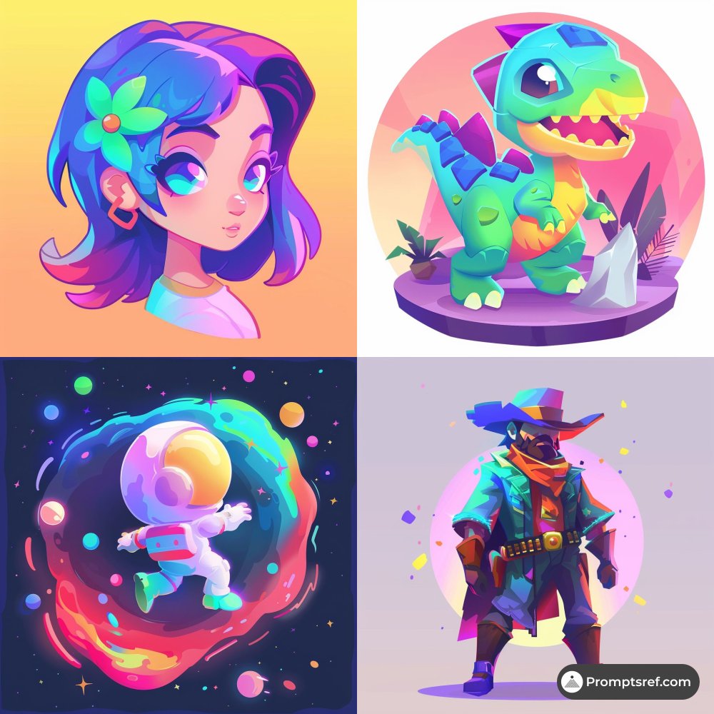 promptsref's tweet photo. This SREF turns anything into neon-candy pop art.

--sref 171 --v 7 --sv 4

Think dreamy 3D cartoon characters, cyberpunk gradients, glossy lighting, soft glows, and that “high-end mobile game / animated movie poster” finish.

It works insanely well for:

Kids game characters
Cute avatars and emoji packs
Pop album covers
Youth app visuals
Children’s book illustrations
Metaverse-style mascots
Educational visuals that need instant attention

The magic is in the mix: simplified anime-cartoon shapes, rainbow neon gradients, polished shadows, and soft dreamy light effects.

If your prompt feels too flat, this style instantly makes it brighter, cuter, more futuristic, and way more scroll-stopping.

Full prompt examples are in the comments so you can copy the style directly.

#midjourney #sref