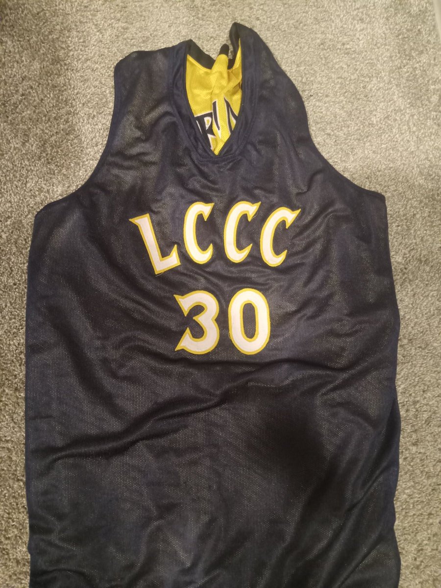 MrCoachPage's tweet photo. Throwback practice jerseys from my 2 years at L Triple C. Announcers stayed saying my name for stats.  @LCCC @LCCCBasketball @LCCCsports https://t.co/sGJeLiTvWZ