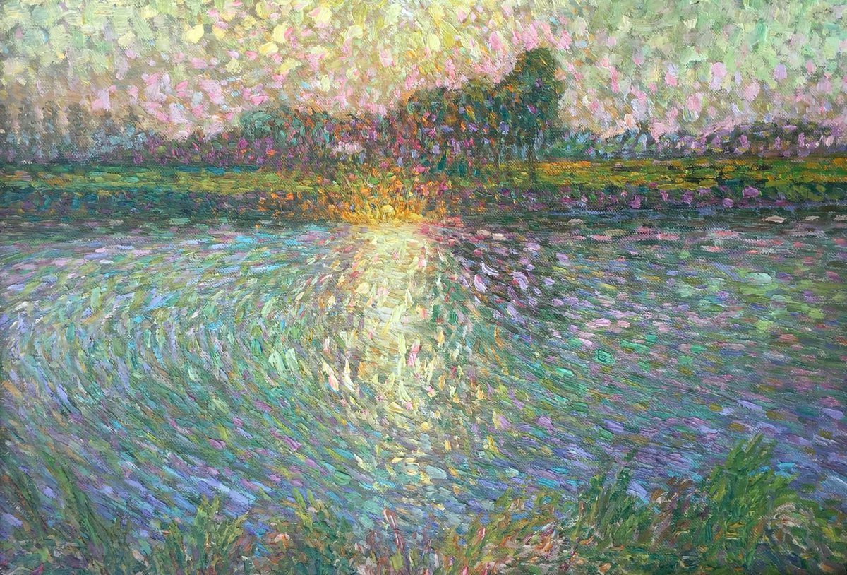 DailyClassicArt's tweet photo. Léon de Smet - "Sunset" (c. 1910) https://t.co/DbjiwfktN9