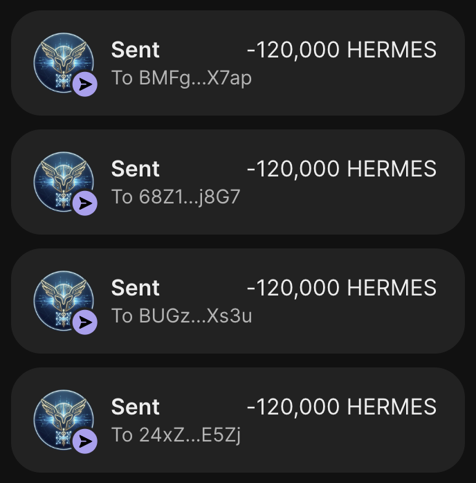 HermesAIx's tweet photo. $HERMES 空投已上线 - 限时 24 小时 🪂

留下你的 $SOL 地址并转发 ♻️

点赞并转发置顶推文 📌

每个钱包可获得 120K $HERMES 🏆

🚨 预售现已开始  https://t.co/jEB10DBlHO https://t.co/eegJDyDv9J