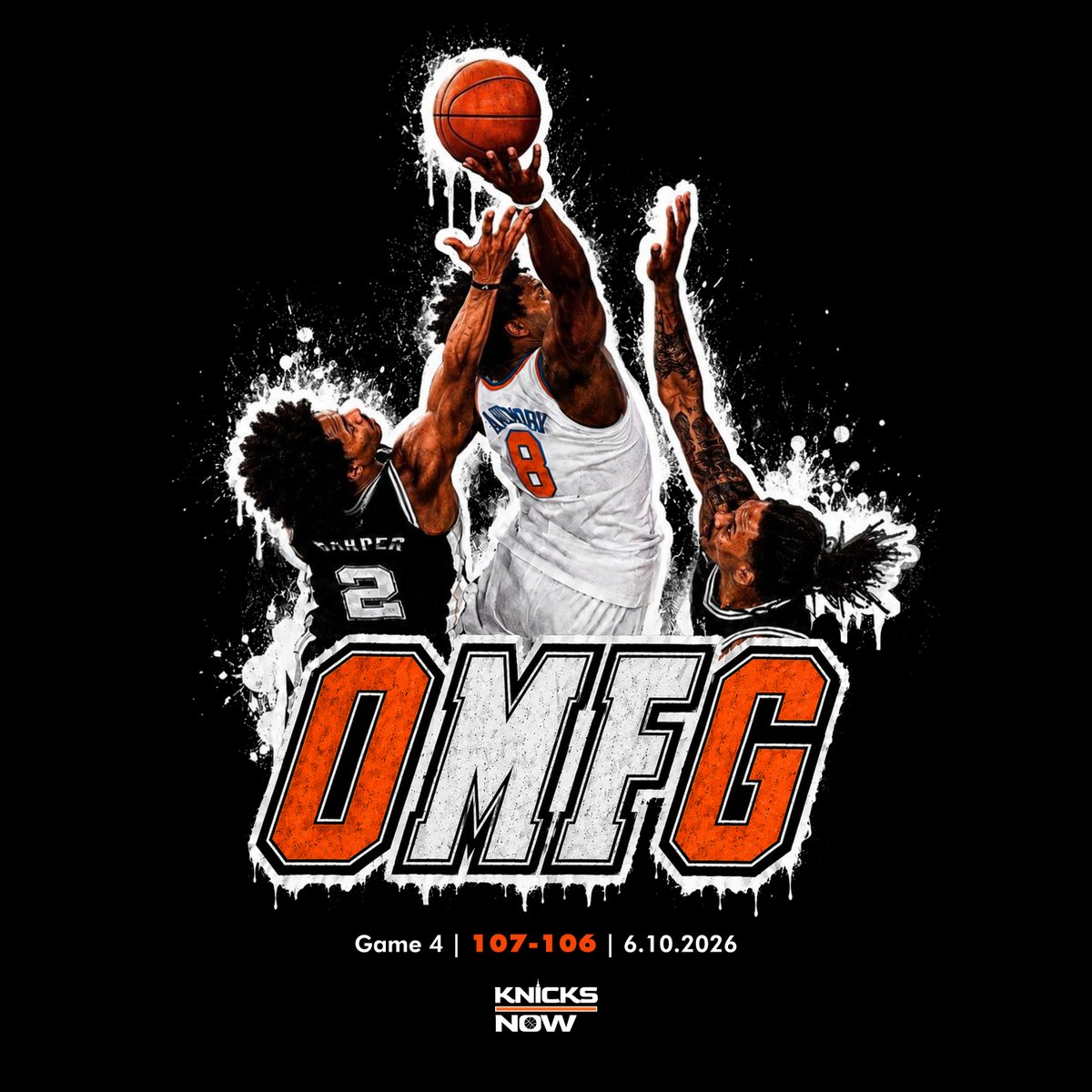 MarshallGreen_'s tweet photo. 🚨 NEW SHIRT ALERT🚨

"OG ANUNOBY TAPS IT UP AND IN! HE TAPS IT UP AND IN! THE KNICKS TAKE THE LEAD"

Just dropped &amp; it’s $5 OFF TODAY ONLY!

Normally $29.99 → now $24.99

Grab yours before midnight 👇
https://t.co/3Jo3lm7pMe

@ChatSports https://t.co/c32YZ8IZDY