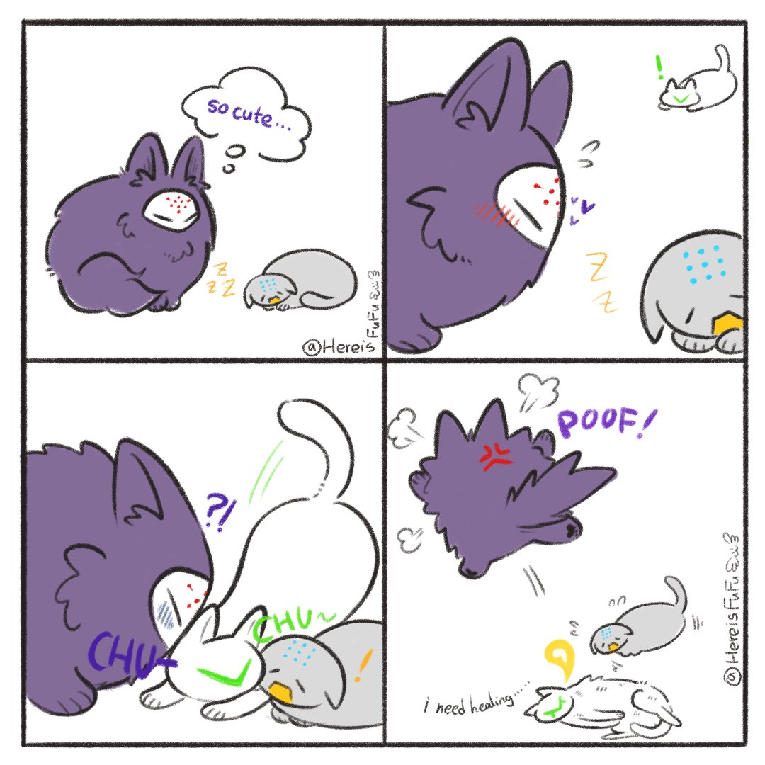 thereisfufu's tweet photo. FAMILY CATS 3 #ramattra #zenyatta #genji https://t.co/m0eofv0ouT