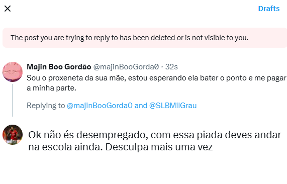 barbasdomitro's tweet photo. @majinBooGorda0 @SLBMilGrau Não precisas de apagar amigo https://t.co/mXu5Q2p96x