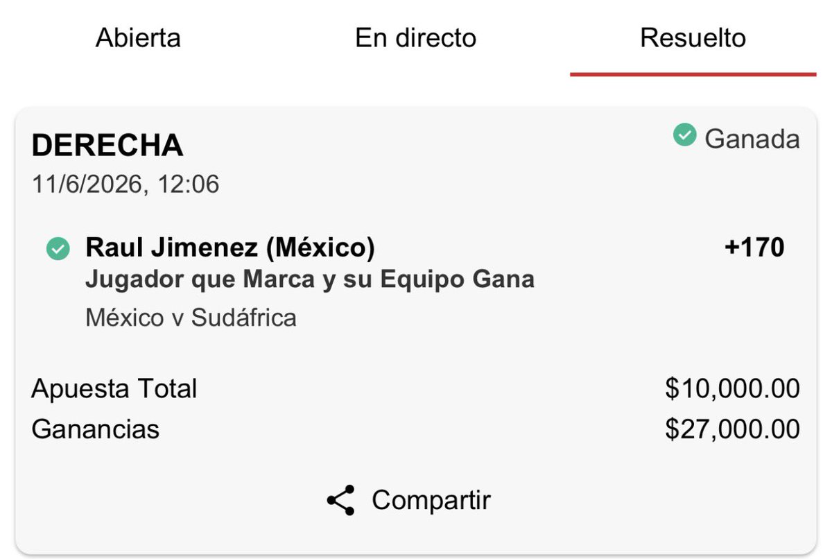 ElLicenciadoT's tweet photo. GANAMOS nuestro pick ✅✅✅

Se los advertí desde ayer a Raúl YA LE TOCA 🗣️

 Presúmanme sus tickets ganadores con México ✌🏻 https://t.co/lmKUr9BOfy