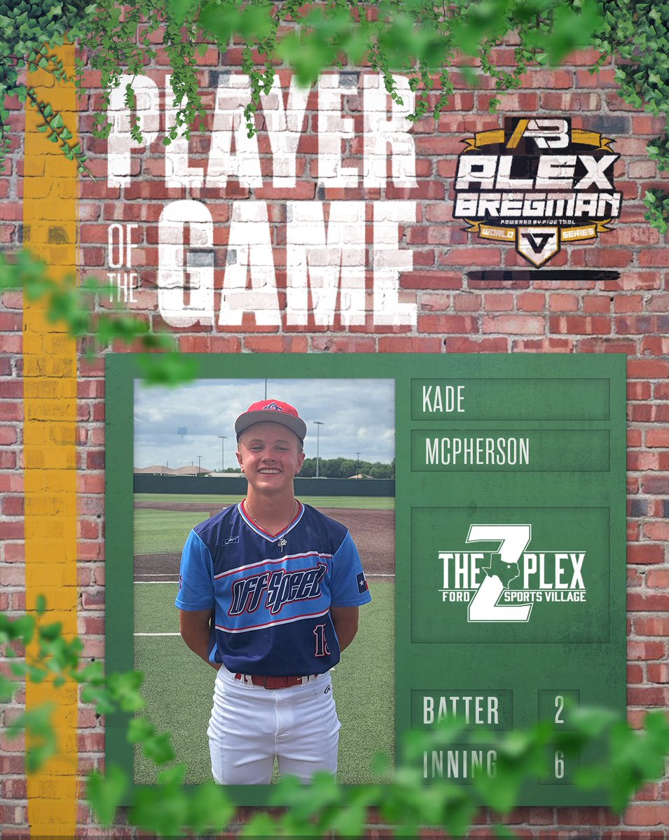 FiveToolTexas's tweet photo. #BregmanWS F: @OFFSPEEDATH Navy 2029 6, Force Black 15U 5
PoG: Kade McPherson 1-2, 2 RBI, BB https://t.co/l2Y0qmJsLC