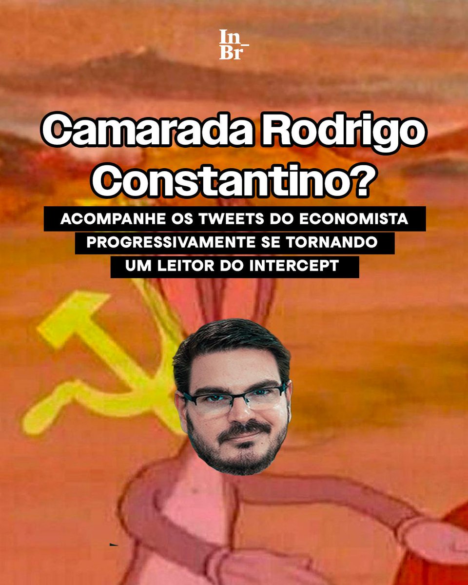 TheInterceptBr's tweet photo. Rodrigo Constantino lendo e apoiando o Intercept Brasil não estava no nosso bingo de resultados com a Vaza Flávio... https://t.co/ypTdqxcCW7