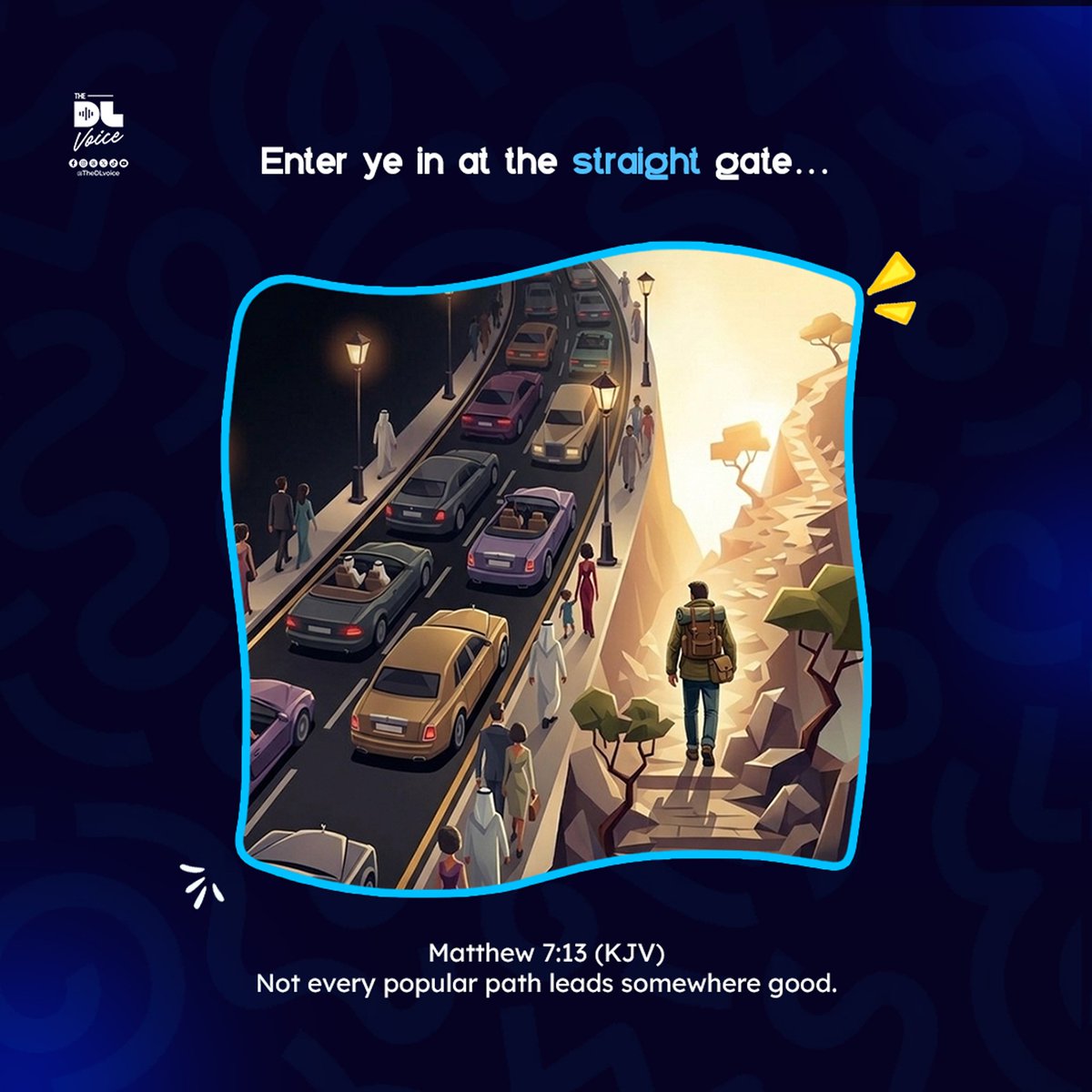 TheDLvoice's tweet photo. Aware or not, you are on a road. 
One question though, where does it end? 
The choice is yours; pick a side. 
#PickASide  

🖼️ @FaithSotom77972 https://t.co/GV2ZbM2GA1