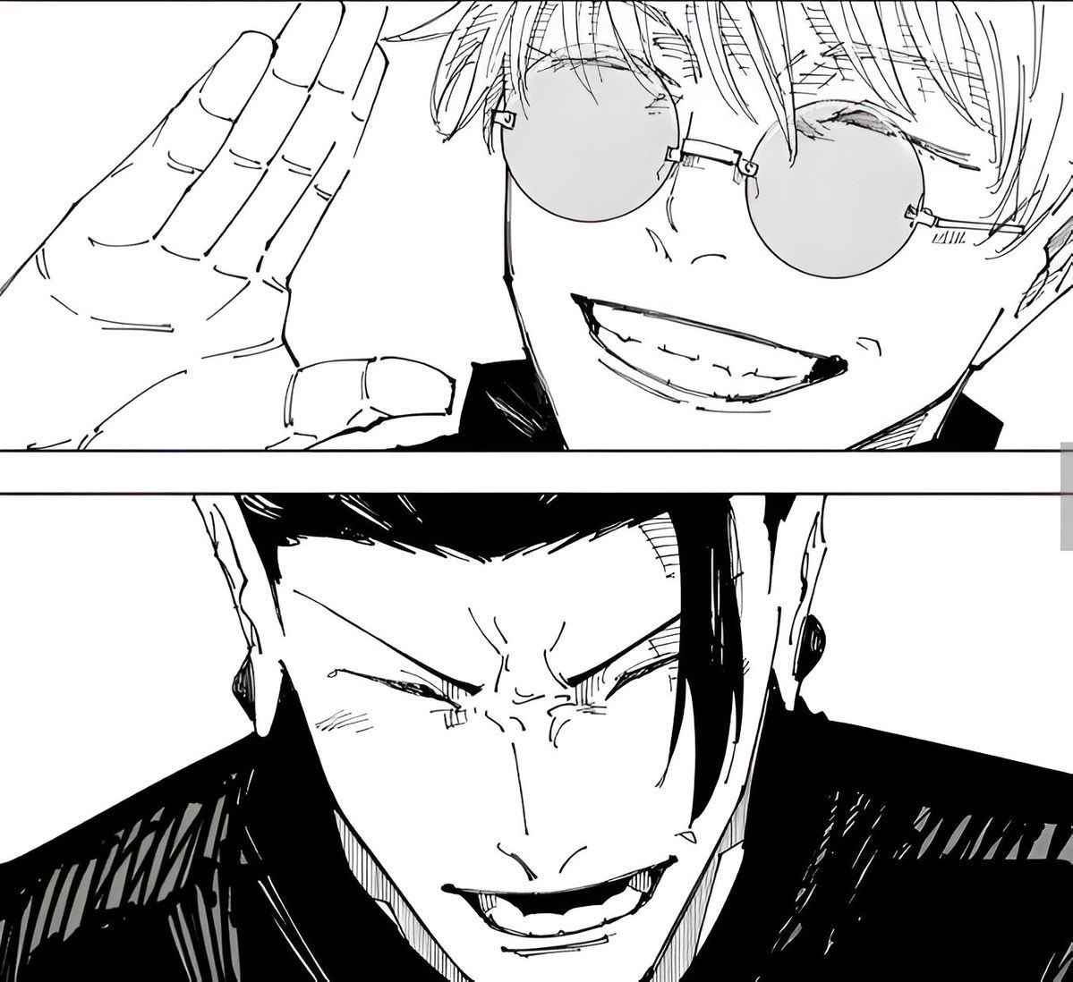 ceivesxo's tweet photo. The fact that both gojo and geto visualized their teen selfs smiling and happy with each other the moment before their death https://t.co/y0UXi1ygp0