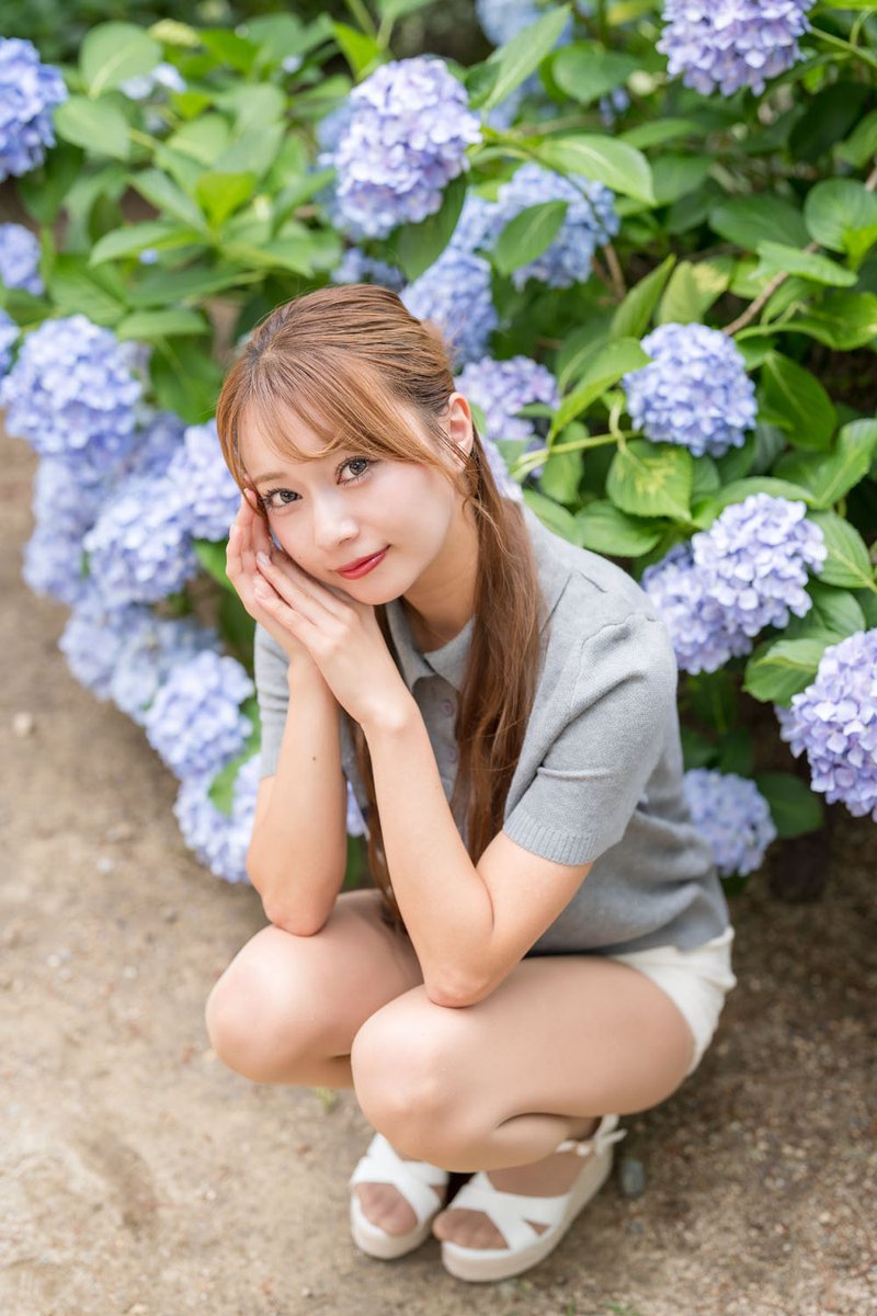 宮本様　3/4 モデル：宮本 はな🍀さん ( @HANA_MYMT2019 ) #紫陽花 #アジサイ