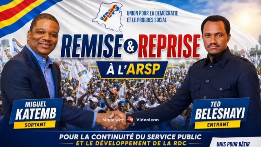 KasongoKas's tweet photo. RDC
À l'ARSP, Juan Ted Beleshayi Kasanda @juantedbelkas prend officiellement la direction générale de ce service qui a une mission noble de promouvoir l'entrepreneuriat congolais en vue de l'émergence d'une classe moyenne locale.
Toutes nos félicitations à ce profil d'expertise avérée et notre gratitude envers le Chef de l'État pour son engagement en faveur de la promotion de la jeunesse.
✍️3K