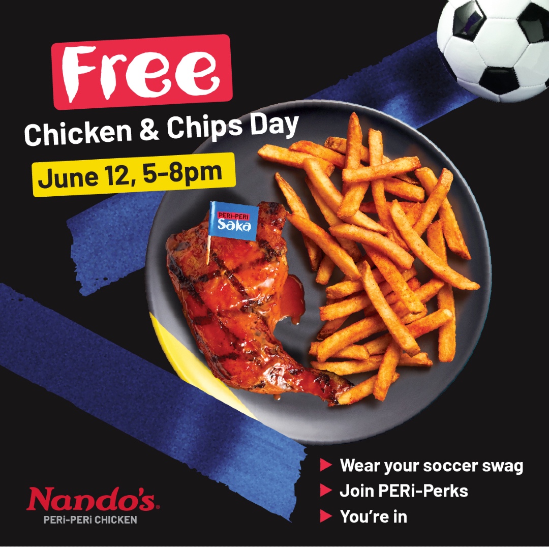 arsenalamerica's tweet photo. 🚨📣 ARSENAL AMERICA PARTNER ANNOUNCEMENT 🚨📣

Calling all fired up soccer fans for a FREE 1/4 Chicken + Chips at Nando’s PERi-PERi. Gear up in your team swag and sign up for PERi-Perks to join us on June 12th from 5-8pm for a free ¼ Chicken + Chips. All US @NandosUSA locations. https://t.co/eY7H6kA5vz