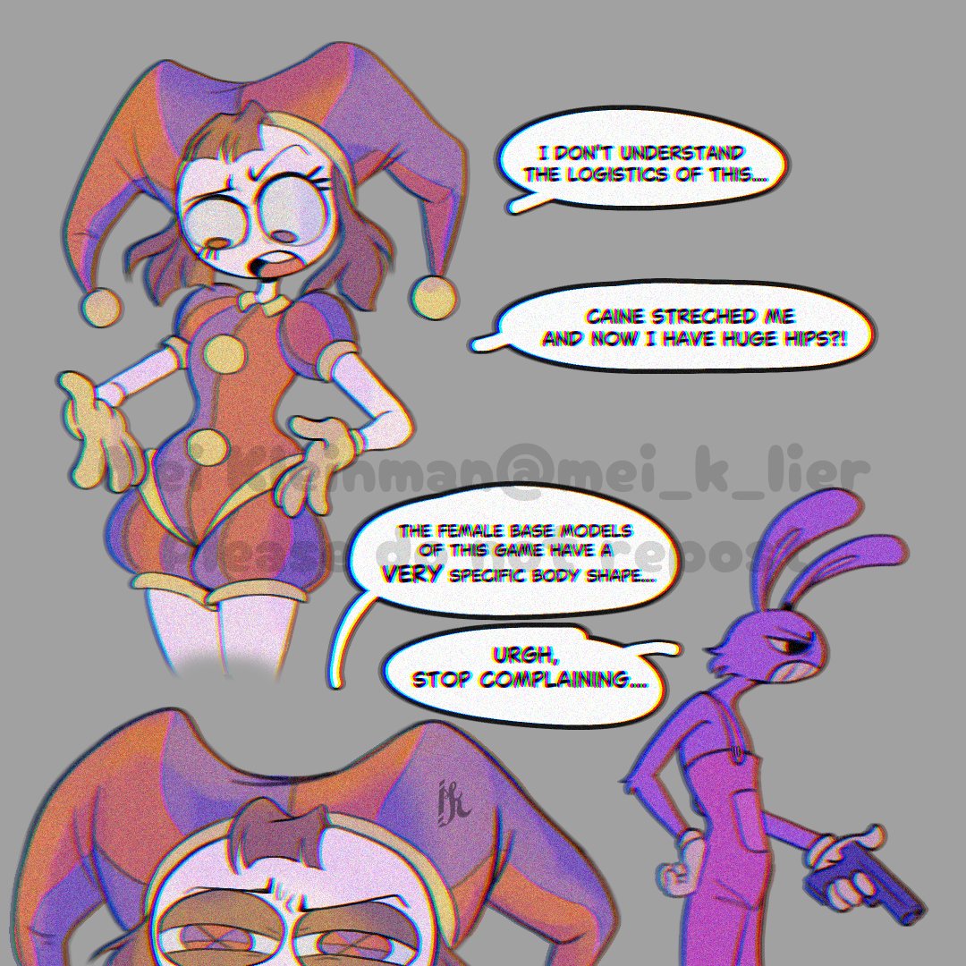 Mei_K_Lier's tweet photo. My first #funnybunny art!
Fortnite and Glitch, you made me do this 👀
.
#tadcㅤㅤ #tadcfanart #pomni #jax #fortnite https://t.co/j65SlUR4KA