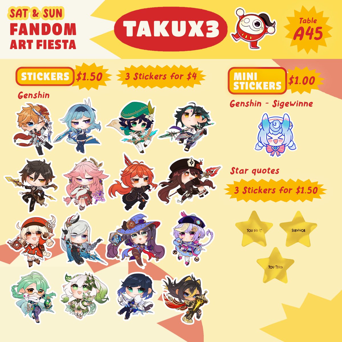 Takux3OwO's tweet photo. Going to be boothing @fandom_art_fiesta this weekend 13 &amp; 14 June with @ametriarch and @reNILwal at Leisure Park Kallang >^<!! Our booth name is ANT 🐜 

🫡 thinking of doing live coms again?? Asdfghjk 🤷‍♀️
Feel free to come by and say hi >^<🙌

#fandomartfiesta2026 https://t.co/g50qMKMesU
