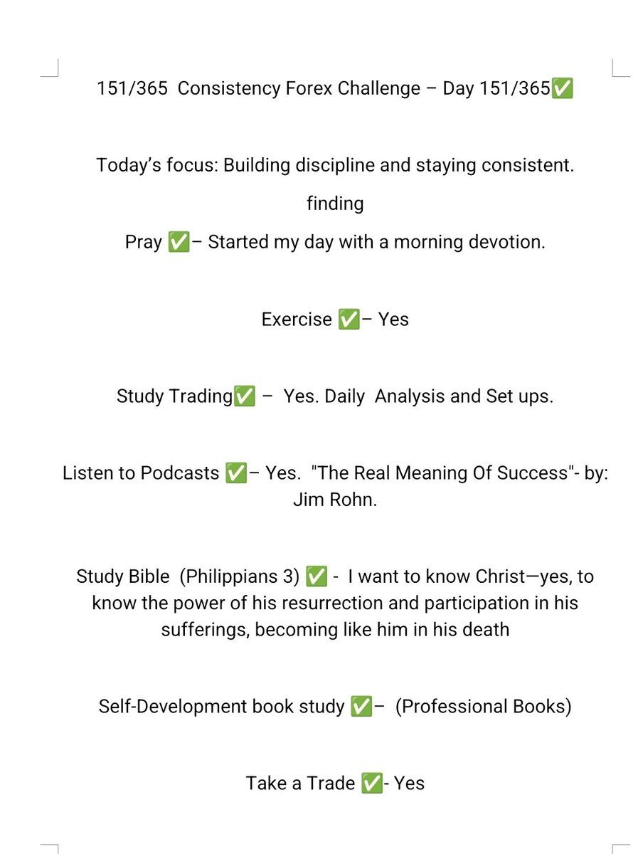 Degenplus's tweet photo. 151/356 
Consistency Forex Challenge – Day 151✅ https://t.co/HQshiSqMA5