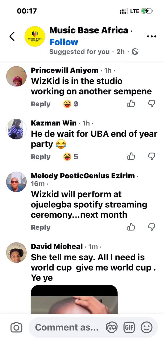 DavidoPolice's tweet photo. Even facebook people dey cook wizkid wetin no good 

JESUS😭😭💔😂 https://t.co/Kke8fic8fc