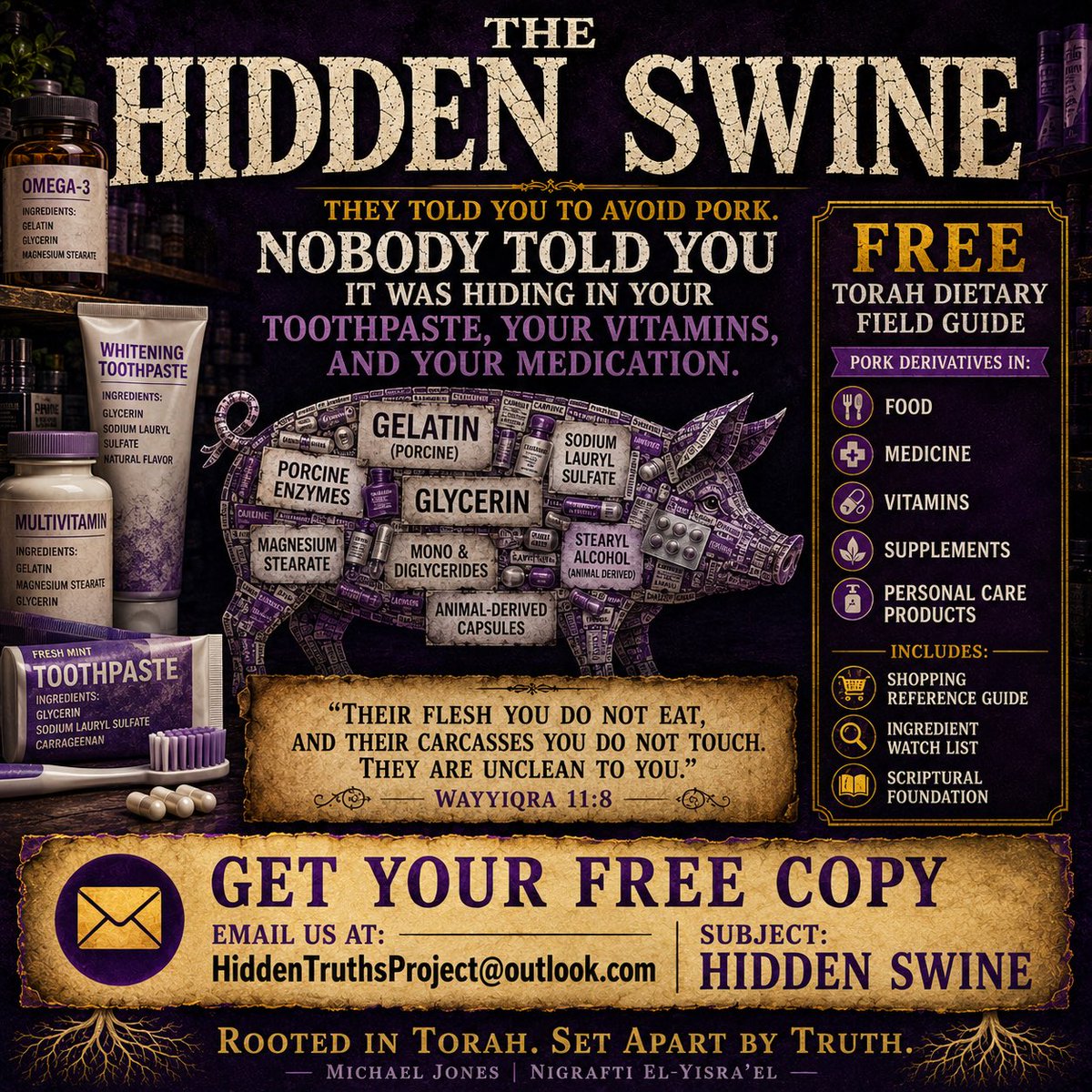 Okiemaday's tweet photo. You stopped eating bacon. The pig didn’t stop following you. Free book — THE HIDDEN SWINE. Email: HiddenTruthsProject@outlook.com https://t.co/1thMBxqtua