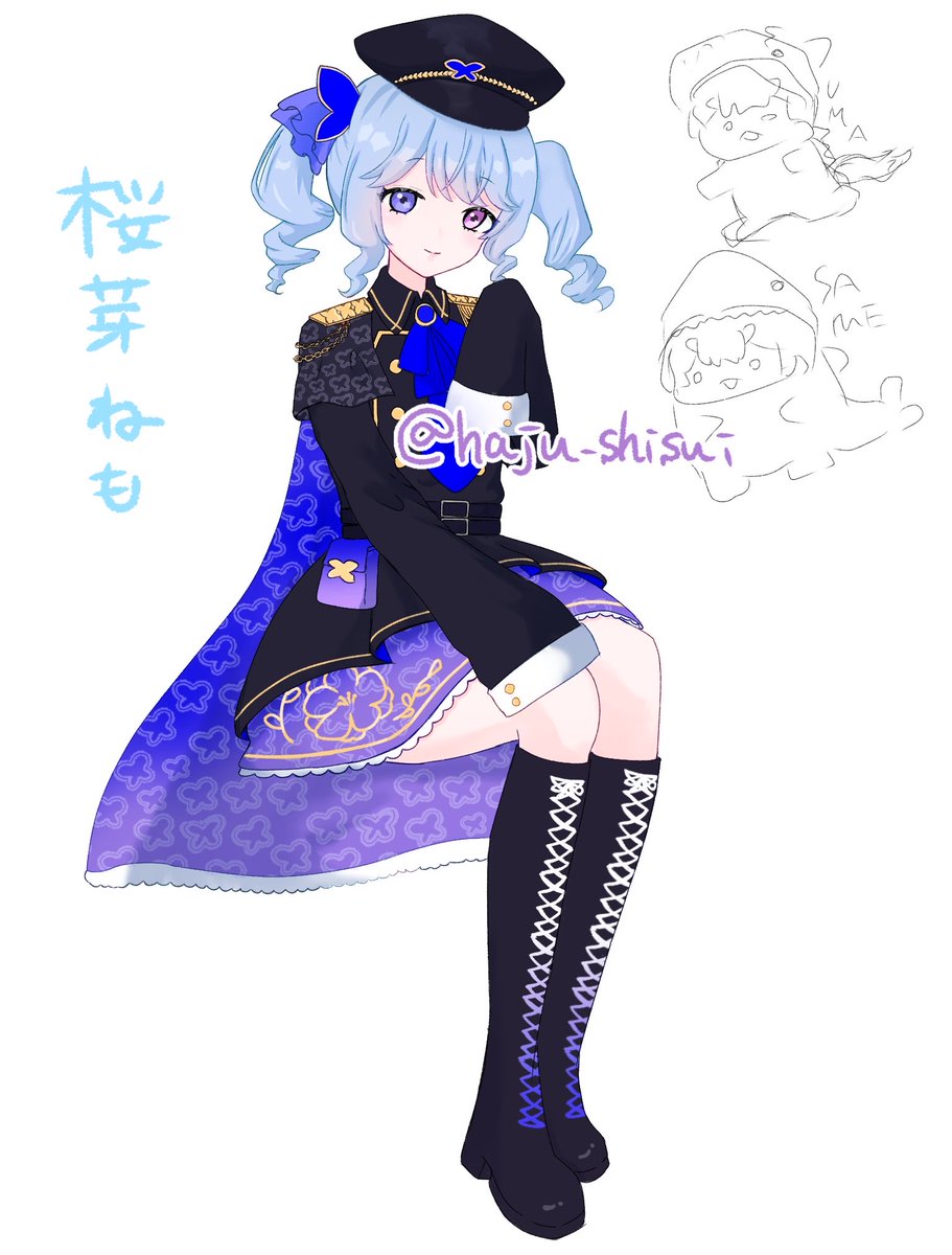 haju_shisui's tweet photo. 色塗りまでできて完成✨
絵を描くと衣装やお顔の細かいところまで見ることができて楽しい！！ https://t.co/SWSf9MDjIc