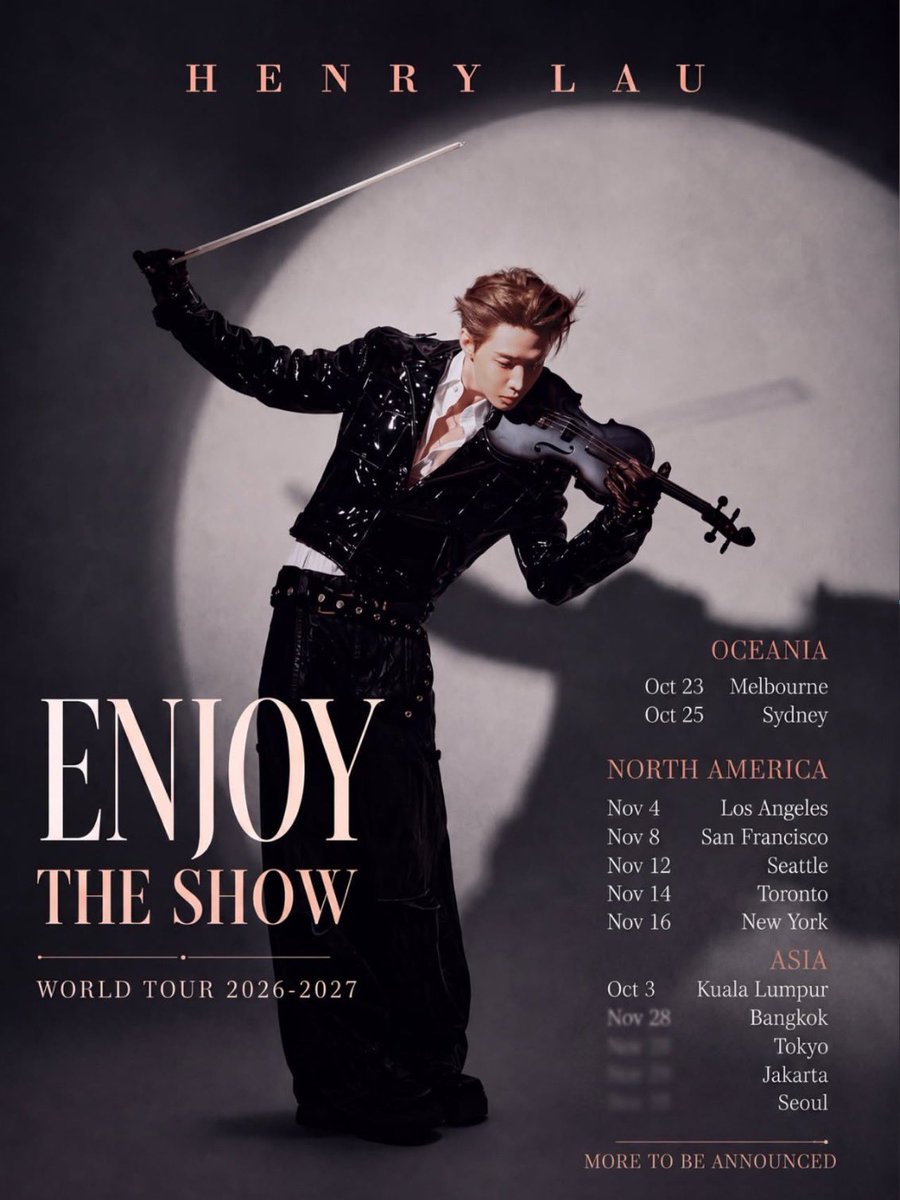 strings_japan's tweet photo. ヘンリーのワールドツアーの詳細発表‼️
まさかの…Tokyo🇯🇵が入ってます✨😭
日程と会場の発表が楽しみです🎻

@henrylau89 https://t.co/PuP4SfheIj