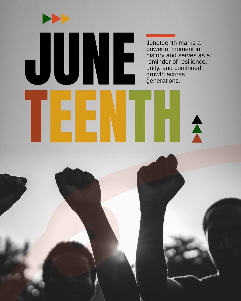 GroupGeorgia's tweet photo. This Juneteenth, we honor the significance of freedom, reflect on our shared history, and recognize the ongoing pursuit of opportunity, equality, and progress for all. https://t.co/o5oJY3Mk9p