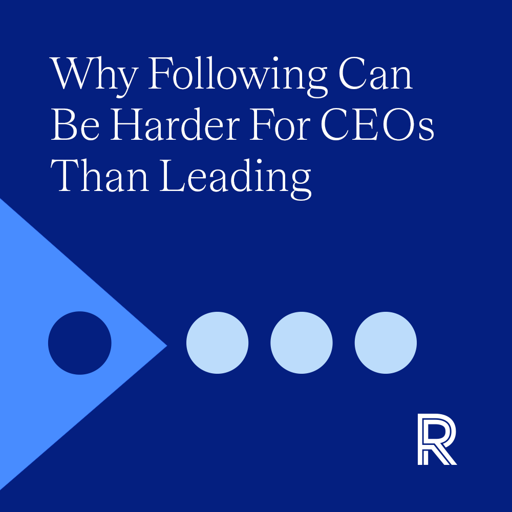 RRAonLeadership's tweet photo. As a #CEO, you’re expected to set direction and project conviction. But your voice also shapes the room.
Hear from our Chief Science Officer on why followership is a key disciplines, and what separates effective CEOs over time: https://t.co/53NUBymRAO
#ByDesign https://t.co/dO6aKSR56a