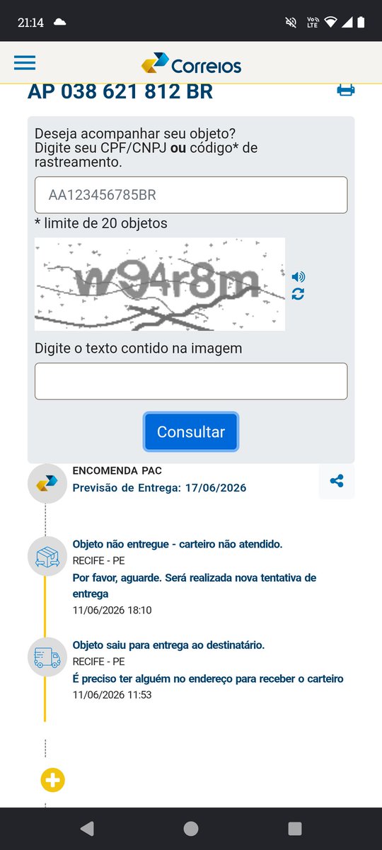 Danauseas's tweet photo. Perai @correiosBR ,eu em casa todos os dias esperando essa entrega e vcs me vêem com essa? https://t.co/ntF55xn9AK