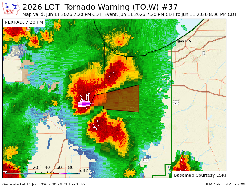 IL_Storm_Chaser's tweet photo. LOT issues Tornado Warning [tornado: RADAR INDICATED, hail: <.75 IN] for Will [IL] and Lake [IN] till 8:00 PM CDT https://t.co/lCXWq6foVk https://t.co/vlBV60SAVu