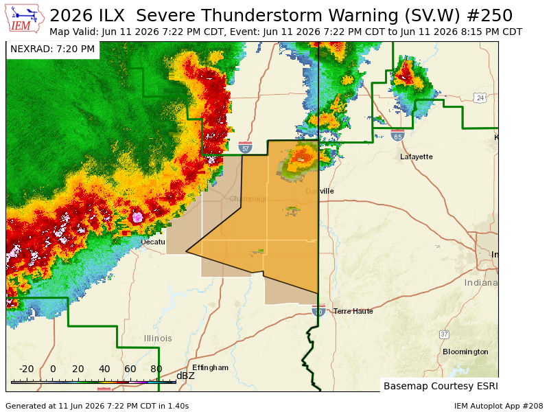 IL_Storm_Chaser's tweet photo. ILX issues Severe Thunderstorm Warning [damage threat: CONSIDERABLE, wind: 70 MPH (RADAR INDICATED), hail: 1.00 IN (RADAR INDICATED)] for Champaign, Douglas, Edgar, Piatt, Vermilion [IL] till 8:15 PM CDT https://t.co/eCQMohM3vv https://t.co/8Ki1XrS7yy