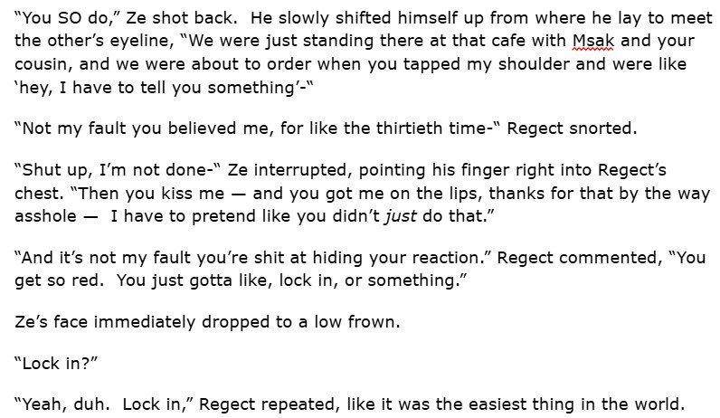 tannerjtm's tweet photo. The mature bonus chapter likely isn’t being posted anymore but I did enjoy this exchange near the start of it https://t.co/kHjVMMz6h8
