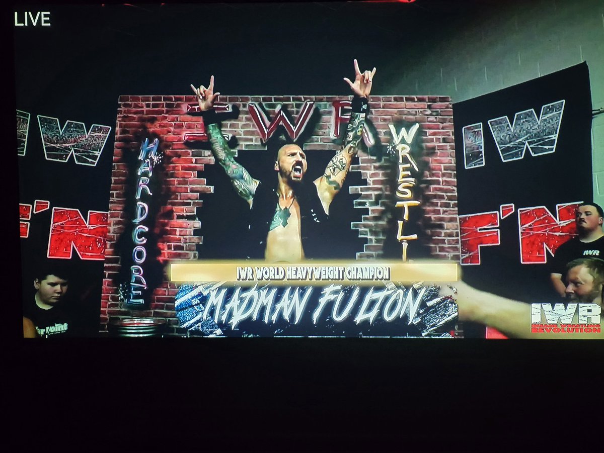 tall_ny's tweet photo. Madman Fulton retained his IWR Championship over Dread King Logan #iwr #insanewrestlingrevolution https://t.co/srNPxgKmMY