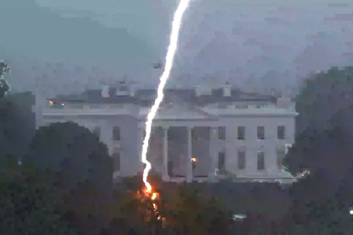 NoLieWithBTC's tweet photo. Thunderstorms are currently forecasted for Trump’s birthday in Washington, DC this Sunday when the UFC fight is set to take place on the White House lawn. https://t.co/Q8mQ0b2c3c