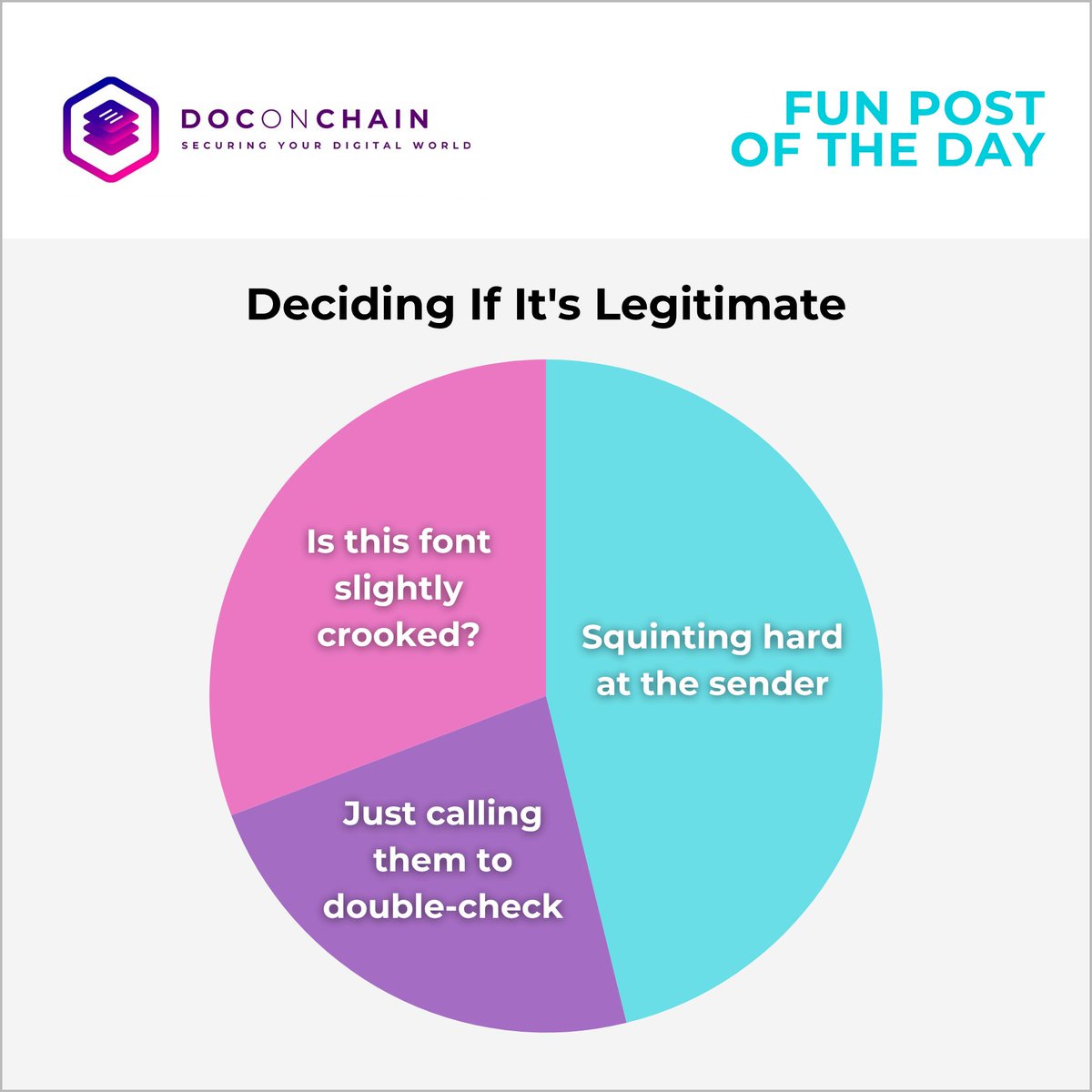 doconchain's tweet photo. 😁 FUN POST OF THE DAY 📝

Making document security as easy as laughing at this joke
Visit our website to learn more: https://t.co/hcIycHZspN

#DOCONCHAIN #digitalsignature https://t.co/lhCvKlfWKF
