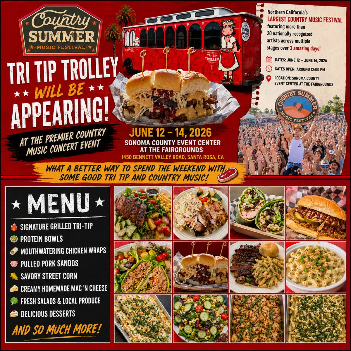 TriTipTrolley's tweet photo. Country Summer Music Festival - Here We Come!
Keep a lookout for the Big Red Trolley.
https://t.co/VlRO35AwNk https://t.co/mzdkOoC74n
