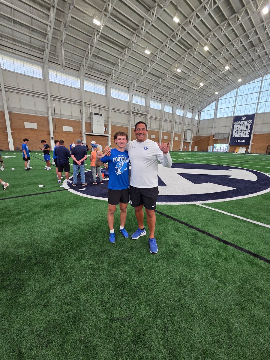 TysonRobbins28's tweet photo. Had a great time at @BYUfootball Specialist Camp.
• Made Finals in Kickoff competition 
• Finished Top 8 in Punt competition 
• Made it back to 54 yards on fg competition 
Also had a great time competing alongside some D1-ready kickers @imjamesthorley @apetricic23 @JTikalsky30. Grateful for the opportunity @Justin__Ena @dyl_almond. Looking forward to being back at BYU Go Cougs 
@LAmustangFB @DilfersDimes @Chris_Sailer @JamesWilhoit25 @KohlsKicking